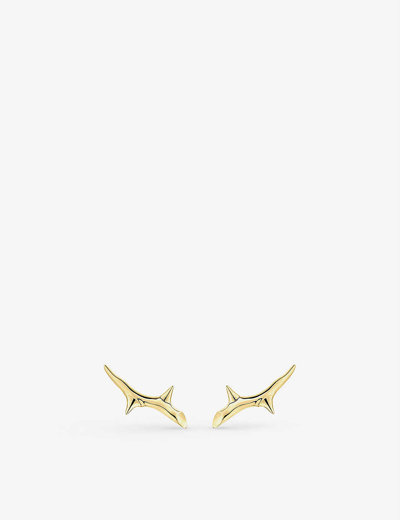 Shaun Leane Rose Thorn Gold-tone Sterling Silver Vermeil Climbers In Yellow Gold Vermeil