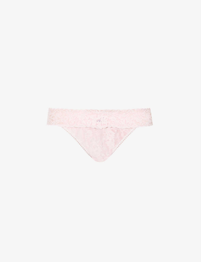 Hanky Panky Hp Sig Lace Orig Thong In Bliss Pink