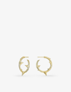 Shaun Leane Rose Thorn Yellow Gold-plated Vermeil Sterling-silver Hoop Earrings In Yellow Gold Vermeil