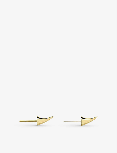 Shaun Leane Rose Thorn Gold-tone Sterling Silver Stud Earrings In Yellow Gold Vermeil