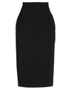 VERSACE VERSACE WOMAN MIDI SKIRT BLACK SIZE 2 VISCOSE, SILK, ELASTANE