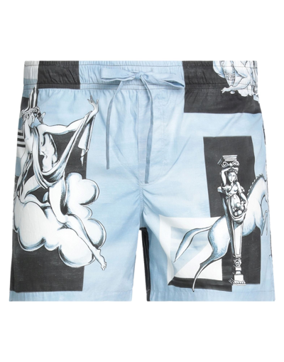Dolce & Gabbana Man Shorts & Bermuda Shorts Sky Blue Size 30 Cotton