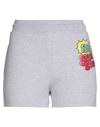 Moschino Woman Shorts & Bermuda Shorts Light Grey Size 8 Cotton In Grey