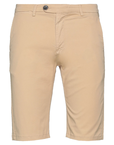 Frankie Morello Man Shorts & Bermuda Shorts Sand Size 30 Cotton, Elastane In Beige