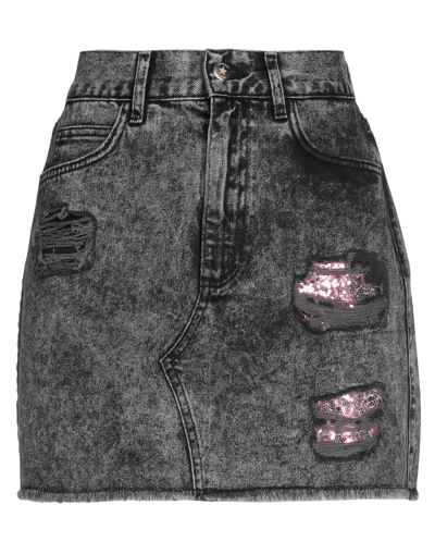 Shop ★ Art Shopart Woman Denim Skirt Black Size 27 Cotton