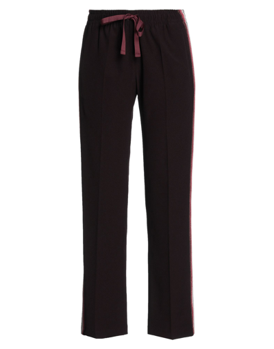 Zadig & Voltaire Pomy Crepe Track Pants In Maroon