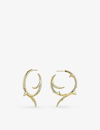 Shaun Leane Rose Thorn Large Yellow Gold-plated Vermeil Sterling-silver Hoop Earrings In Yellow Gold Vermeil