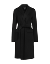 Theory Coat In Cr&ecirc;pe Dressing Gown With Belt In Black