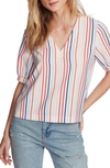 COURT & ROWE COURT & ROWE TROPICAL STRIPE BLOUSE