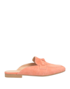 Formentini Woman Mules & Clogs Apricot Size 11 Soft Leather In Orange