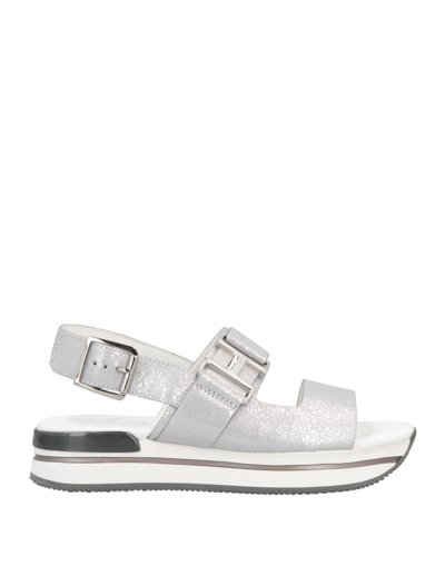 Hogan Sandals In Silver