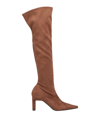 Luca Valentini Knee Boots In Brown