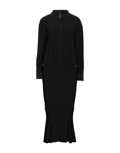 Norma Kamali Midi Dresses In Black