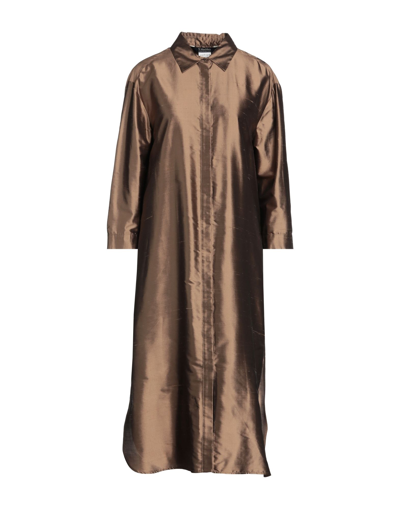 S Max Mara Midi Dresses In Brown