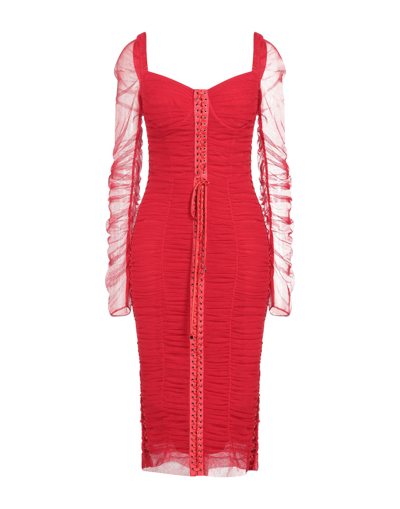 Dolce & Gabbana Midi Dresses In Red