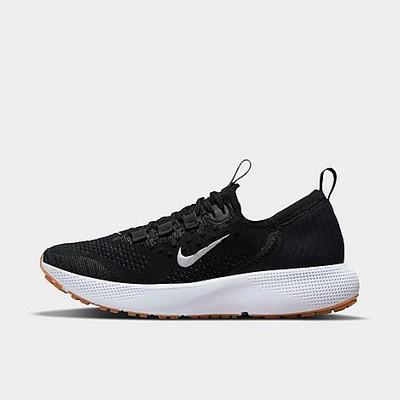 Nike Women's Escape Run Flyknit Road Running Shoes In Black/iron Grey/gum Medium Brown/white