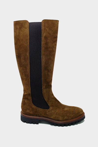 Alpe Chunky Sole Knee-high Boots Brown
