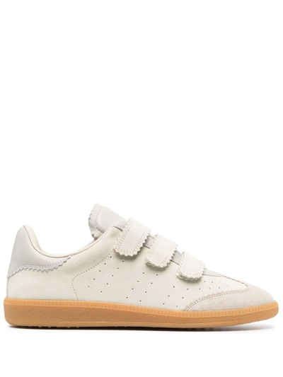 Isabel Marant Beth Mixed Leather Triple-grip Sneakers In Multi