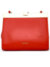 SPORTMAX RED LEATHER CALCO BAG