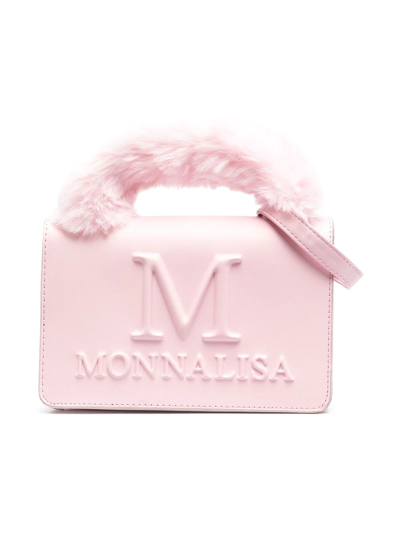 Monnalisa Kids' Logo-embossed Tote Bag In Pink
