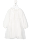 Il Gufo Ruffle-detail Tulle Dress In White