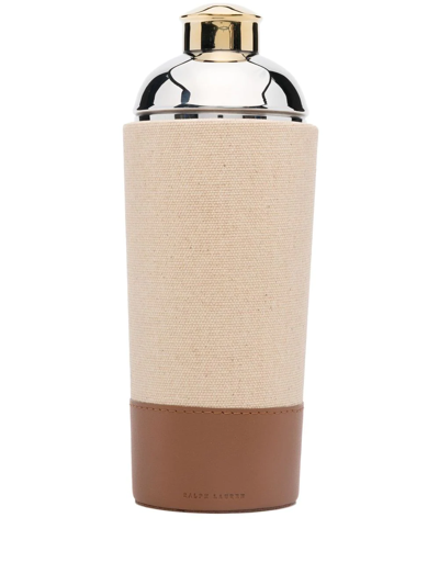 Ralph Lauren Garrett Leather-fabric Cocktail Shaker In Neutrals