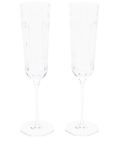 Polo Ralph Lauren Coraline Champagne Glasses In White