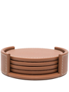 Polo Ralph Lauren Wyatt Leather Coasters In Brown