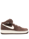 Nike Air Force 1 Mid '07 Suede Sneakers - Men's - Rubber/fabric/suede In Brown