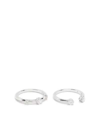 Swarovski Constella Round-cut Crystal Rings In Silver