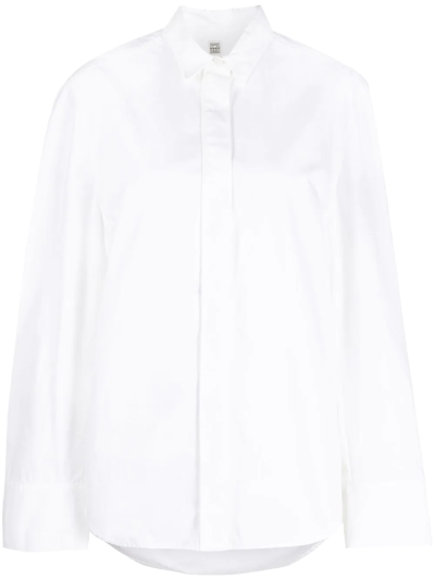 Totême Long-sleeve Shirt In White