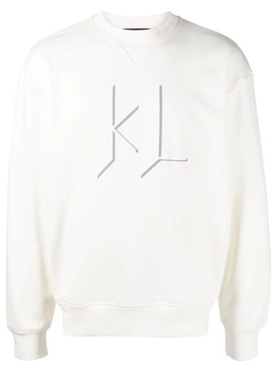 Karl Lagerfeld Logo-print Cotton Sweatshirt In White