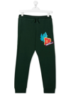 DSQUARED2 TEEN LOGO-PATCH COTTON TRACK trousers