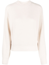 Peserico Ribbed-knit Wool-blend Jumper In Neutrals
