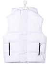 Dsquared2 Teen Padded Zip-up Gilet In White