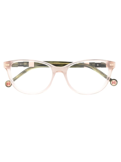 Carolina Herrera Wayfarer-frame Optical Glasses In Pink
