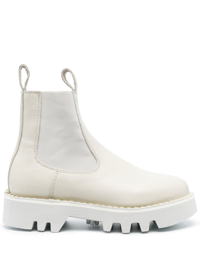 Sofie D'hoore Elasticated Side-panel Boots In Neutrals