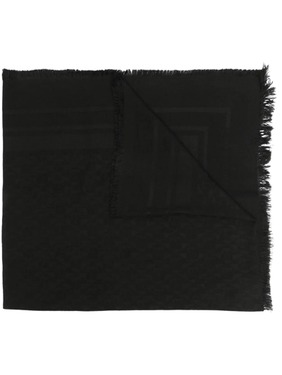 Elisabetta Franchi 几何图案印花围巾 In Black