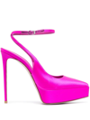 Le Silla Woman Pumps Fuchsia Size 8 Textile Fibers In Pink