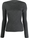 MRZ RIBBED-KNIT LONG-SLEEVE TOP