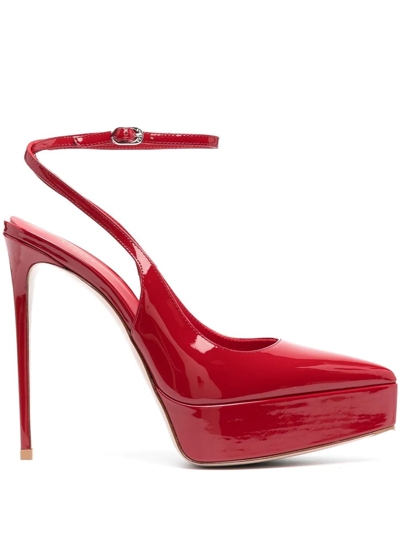 Le Silla 145mm Uma Patent Leather Pumps In Pink