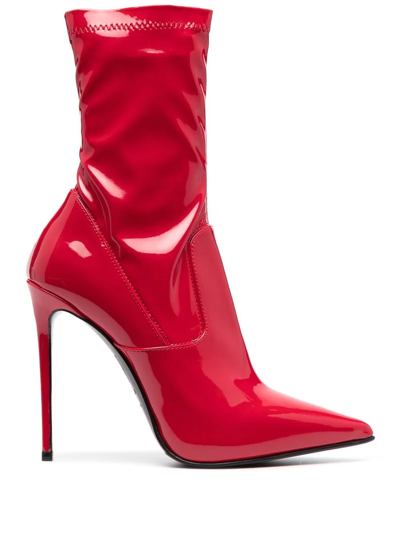Le Silla 120mm Eva Patent Vinyl Ankle Boots In Red