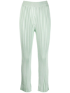 Jil Sander Pleated Straight Trousers In Green