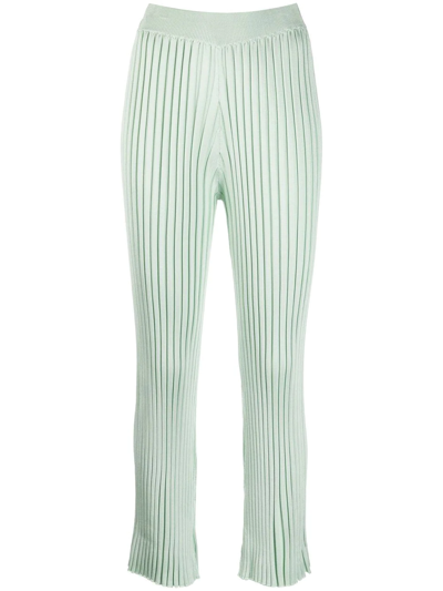 Jil Sander Pleated Straight Trousers In Green