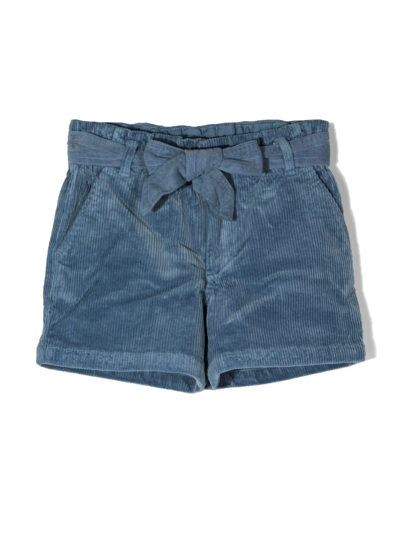 Ralph Lauren Kids' Tied-waist Corduroy Shorts In Denim