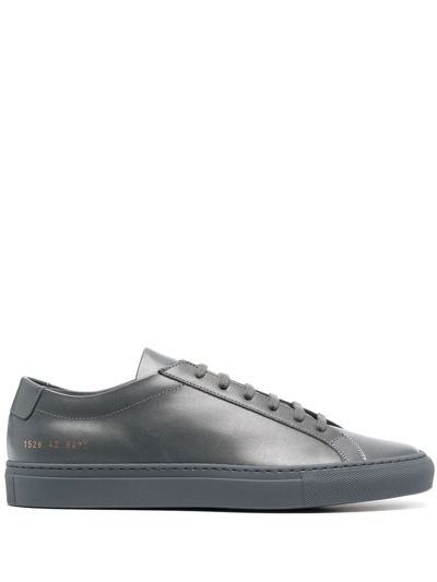 Common Projects 低帮皮质运动鞋 In Grey