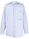 KENZO LOGO-EMBROIDERED BUTTONED-COLLAR SHIRT