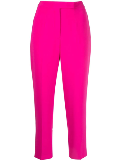 Blanca Vita Pratolina Cropped Straight-leg Trousers In Pink
