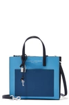 Marc Jacobs Mini Grind Colorblock Leather Tote Bag In Blue Heaven Multi