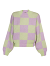 Stine Goya Checked Colour-block Knit Jumper In 3096